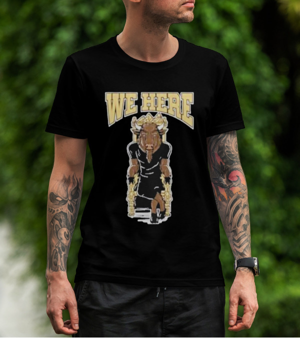 WE HERE Buffalo Bull King On Throne T-Shirt