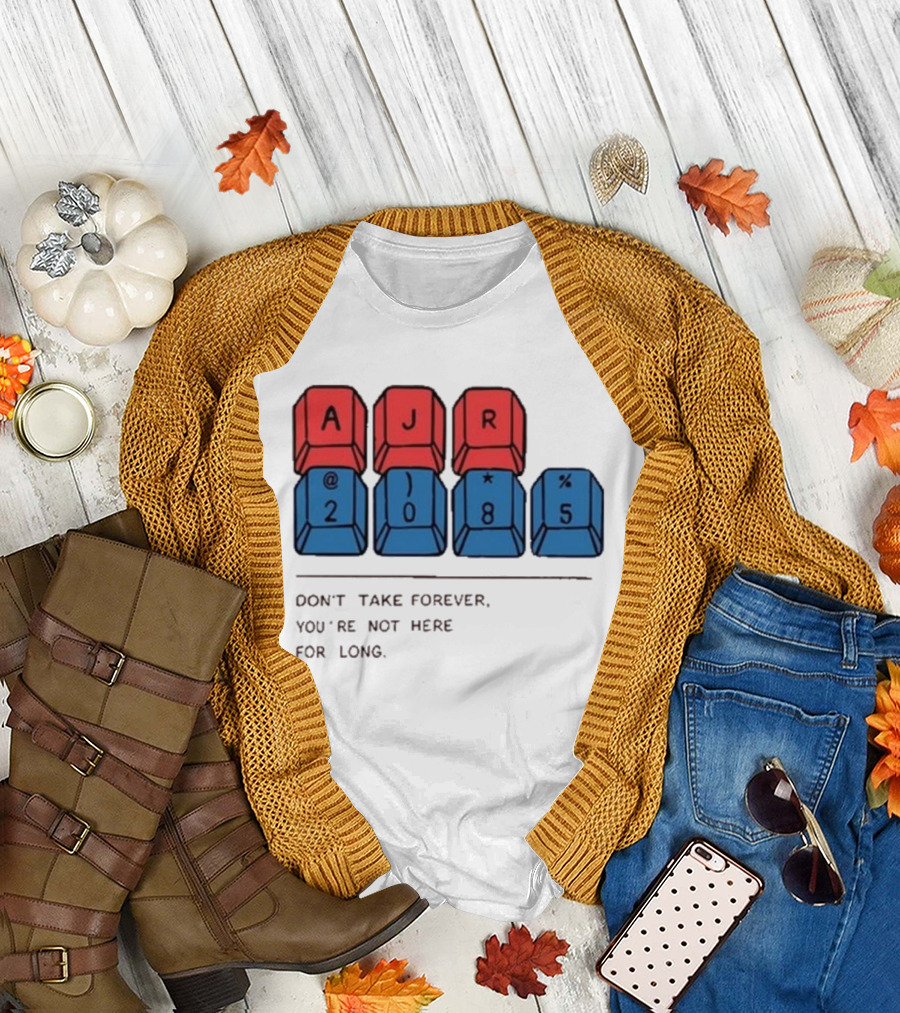 AJR Brothers 2085 Livestream Don't Take Forever Keyboard Keys T-Shirt