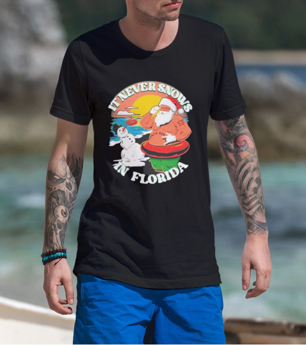 New Found Glory Santa Sunbathing It Never Snows In Florida T-Shirt