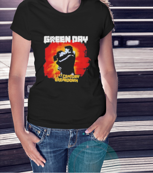 Green Day 21st Century Breakdown Couple Embrace T-Shirt