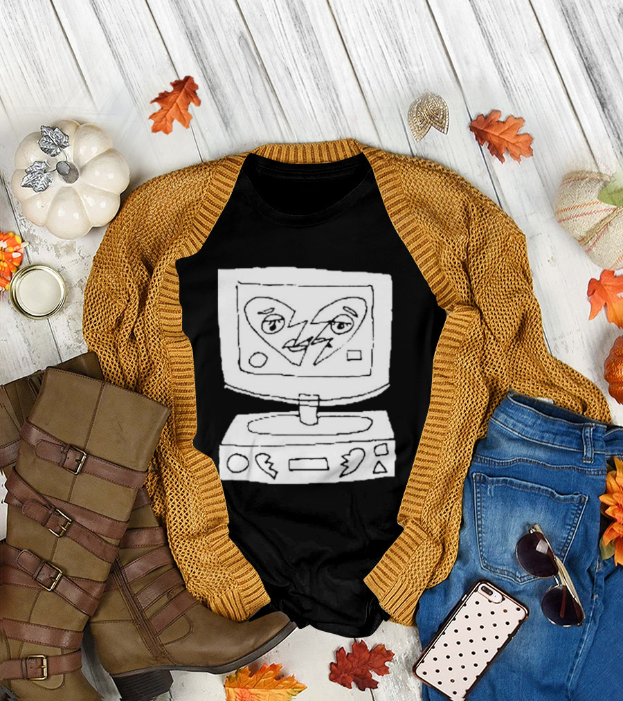 James Marriott Broken Heart Sketch Retro Computer T-Shirt