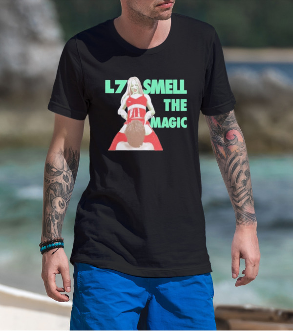 L7 Smell The Magic Band Bold Retro T-Shirt
