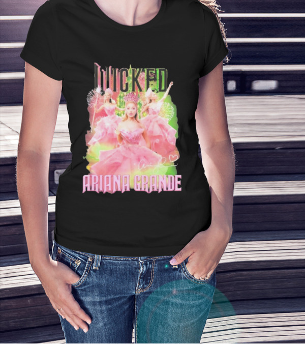 Wicked Musical Ariana Grande Pink Dress Signature T-Shirt