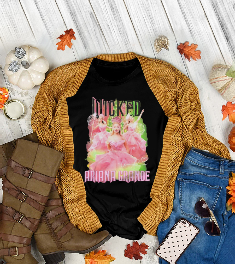Wicked Musical Ariana Grande Pink Dress Signature T-Shirt