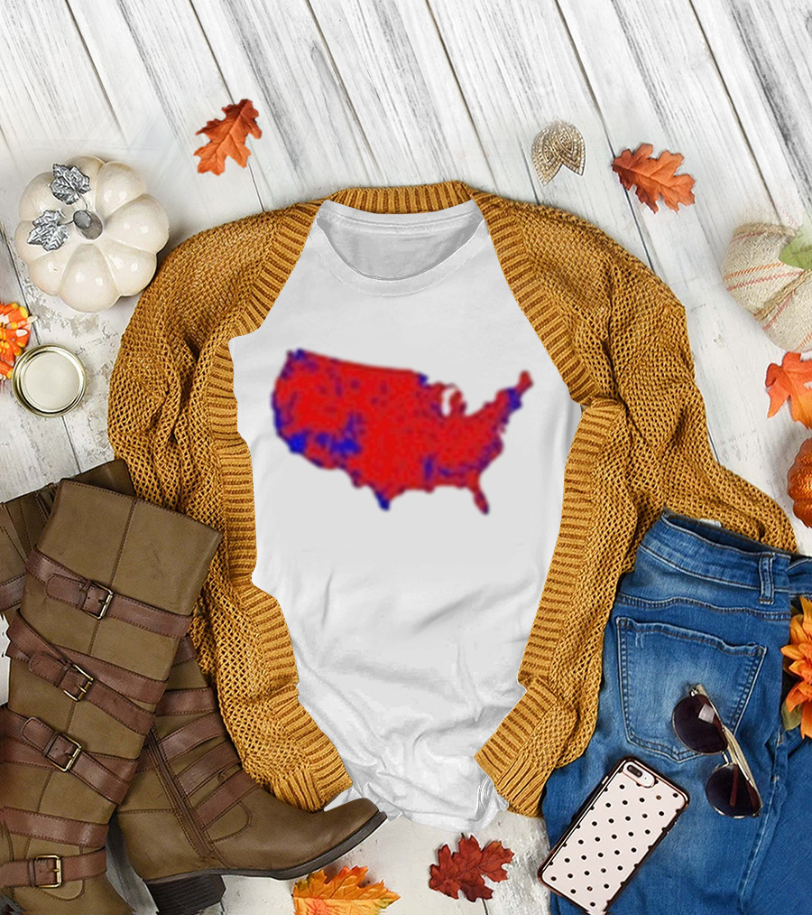 Brett Cooper Mandate Map USA Red and Blue Election T-Shirt