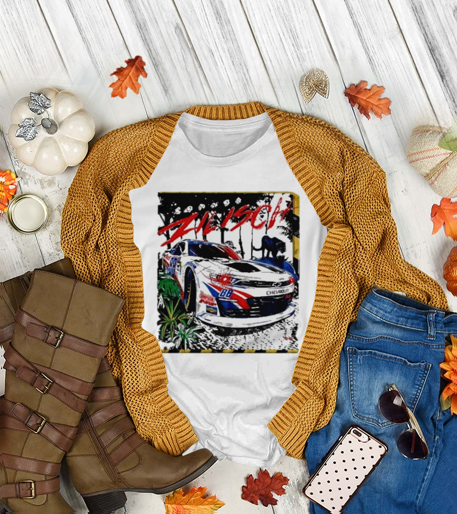 Zilisch 88 Chevrolet Racing Car Jungle Scene T-Shirt