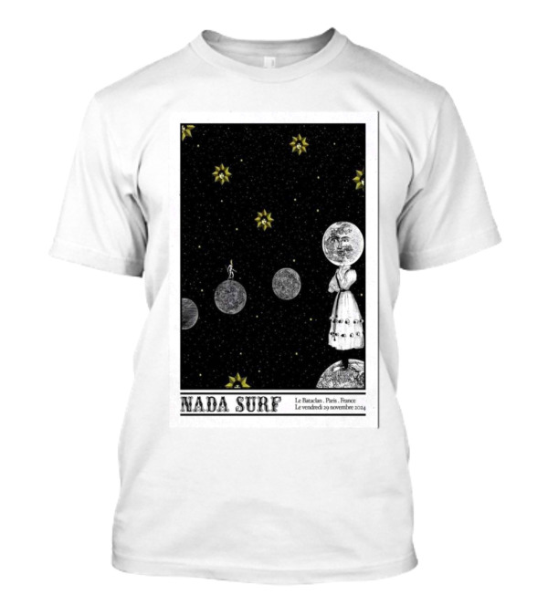 Nada Surf Le Bataclan Paris France Novembre 29 2024 Concert Cosmic T-Shirt