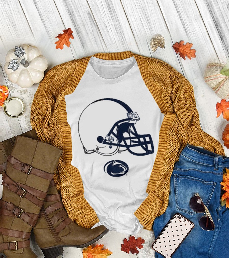 Penn State Nittany Lions Football White Helmet T-Shirt