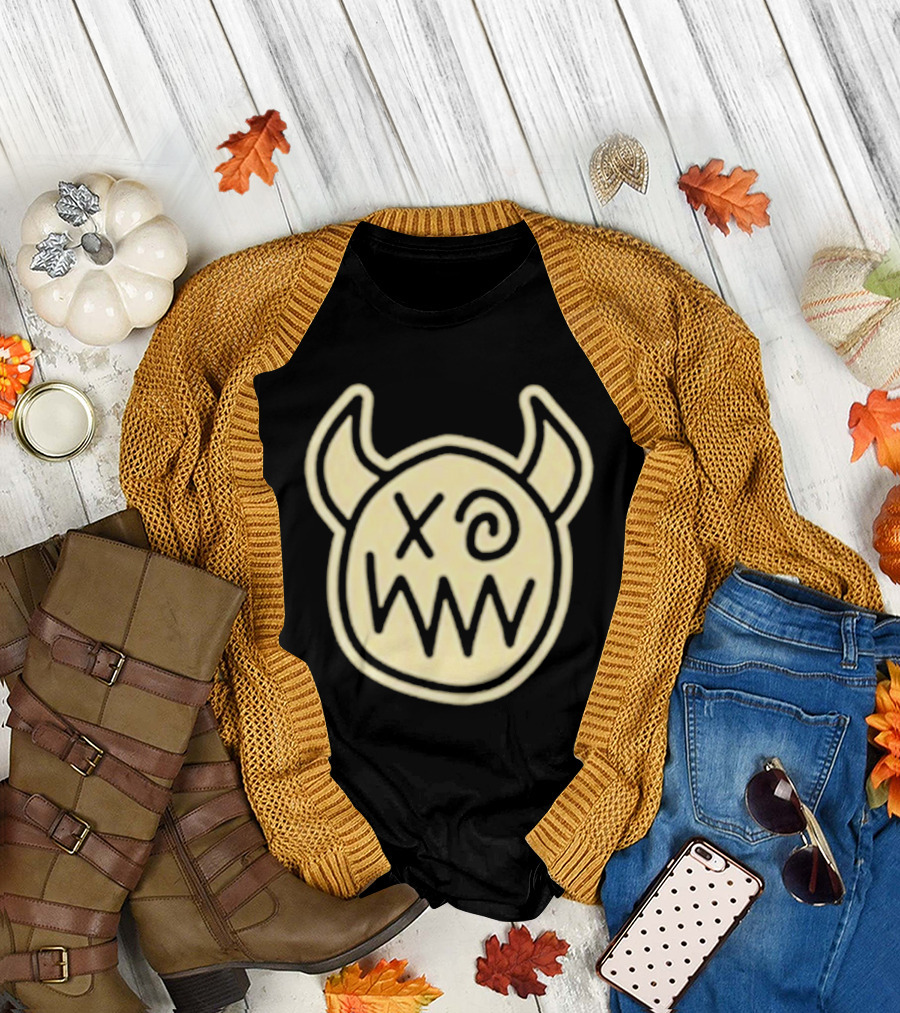 Joey Valence and Brae Double XP Demon Icon with Horns and Crossed Eyes T-Shirt
