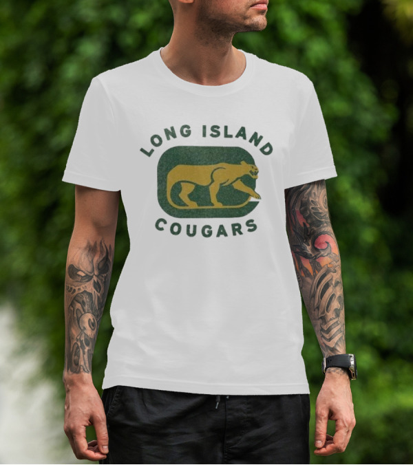 Long Island Cougars New York Hockey Team Iconic T-Shirt
