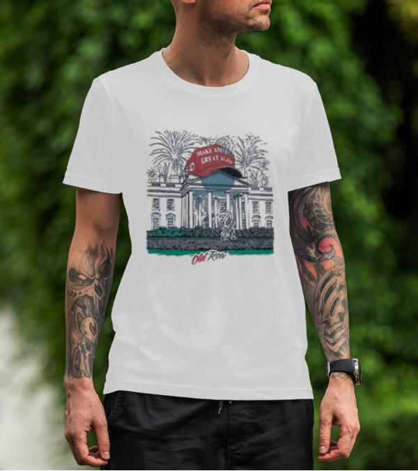 Make America Great Again Hat White House Old Row T-Shirt