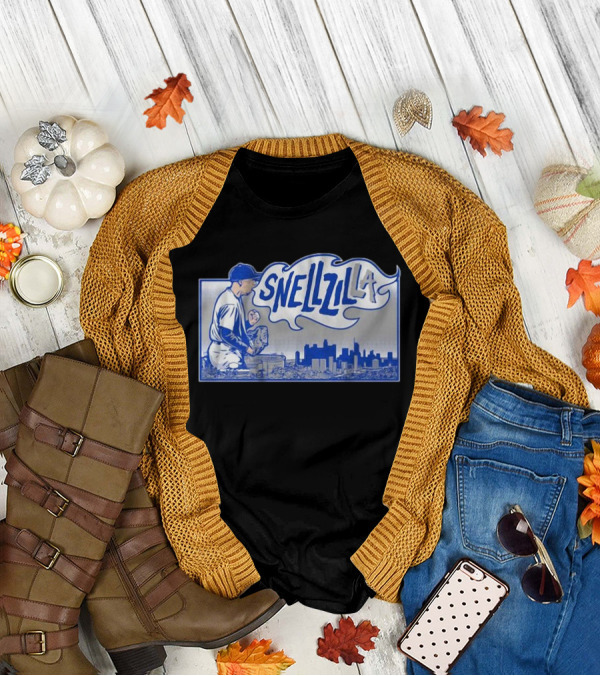 Blake Snell Snellzilla LA Baseball Pitcher City Skyline T-Shirt