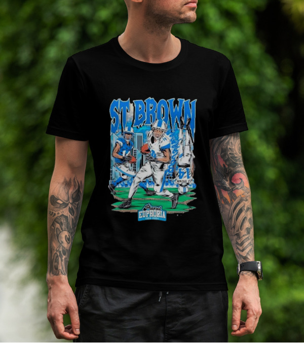 St Brown Planet Euphoria Football 1950 T-Shirt
