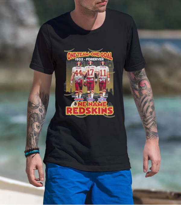 One Team One Goal 1932-Forever Redskins Riggins Williams Rypien Washington Commanders Signature T-Shirt