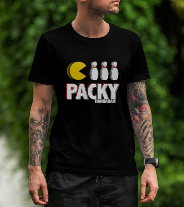 Packy Hanrahan Pac-Man Bowling Pins T-Shirt