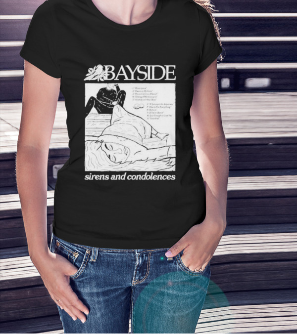 Bayside Sirens And Condolences Album Cover Artwork With Tracklist T-Shirt