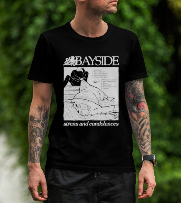 Bayside Sirens And Condolences Album Cover Artwork With Tracklist T-Shirt