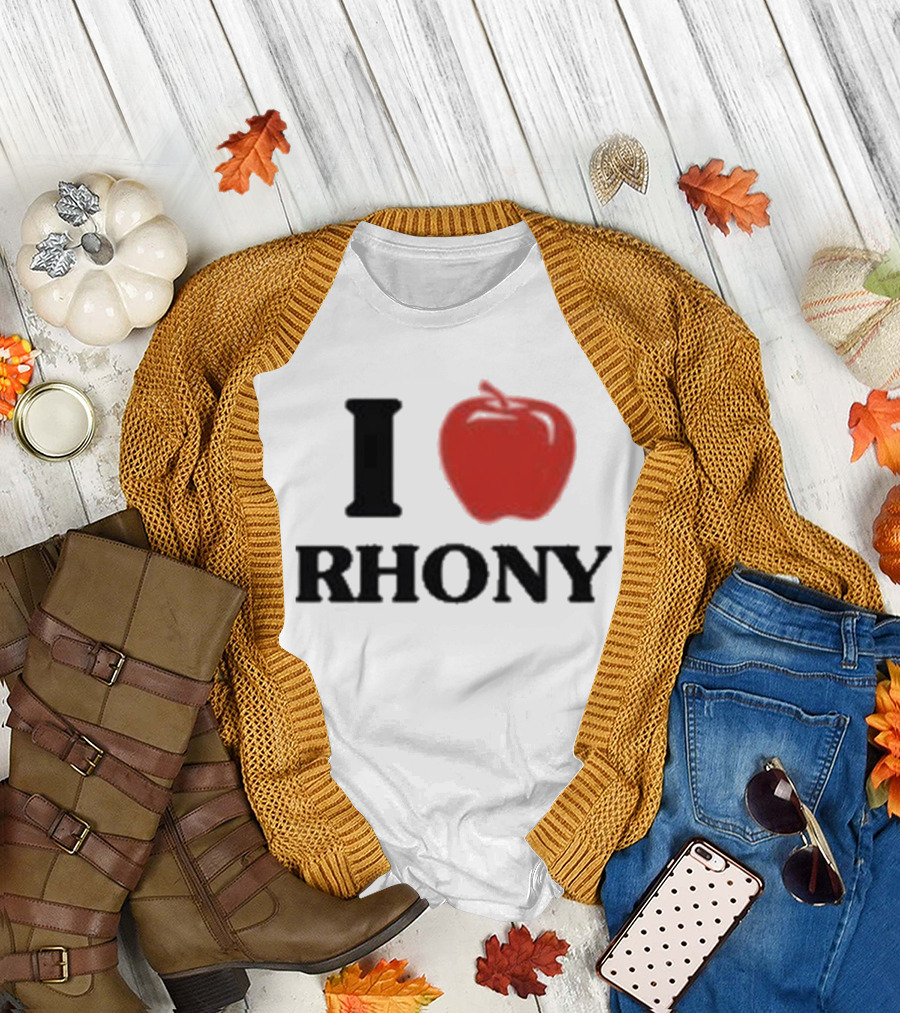 I Apple RHONY Real Housewives of New York City Logo Tribute Iconic Series Fan Meme T-Shirt