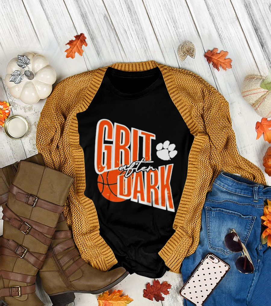 Grit After Dark Basketball Paw Prints T-Shirt