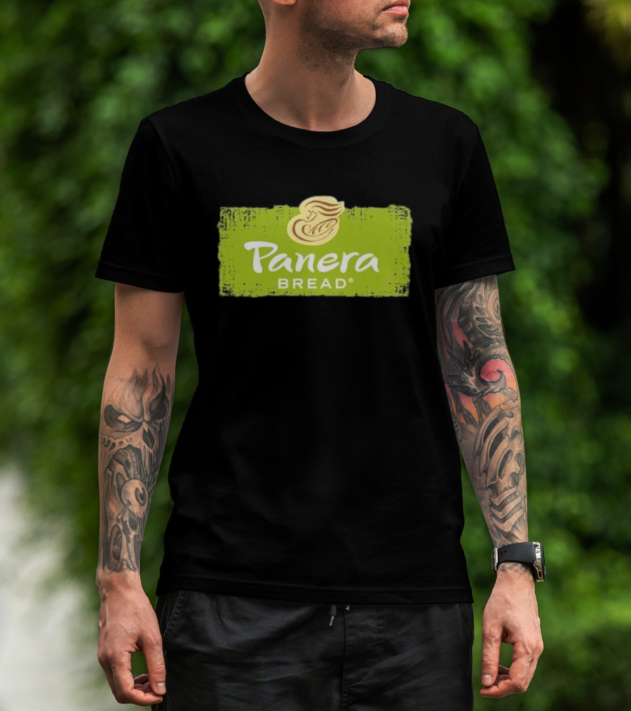 Panera Bread Restaurant Green Logo With Iconic Woman T-Shirt