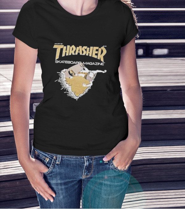 Thrasher Skateboard Magazine Torn Concrete T-Shirt