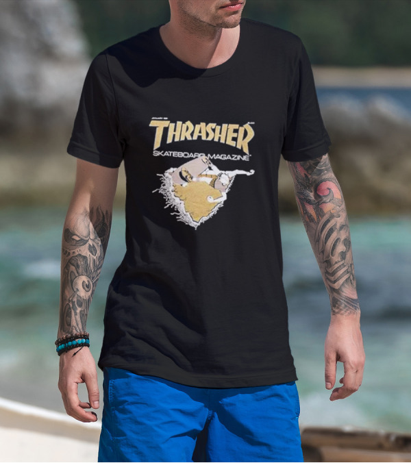Thrasher Skateboard Magazine Torn Concrete T-Shirt