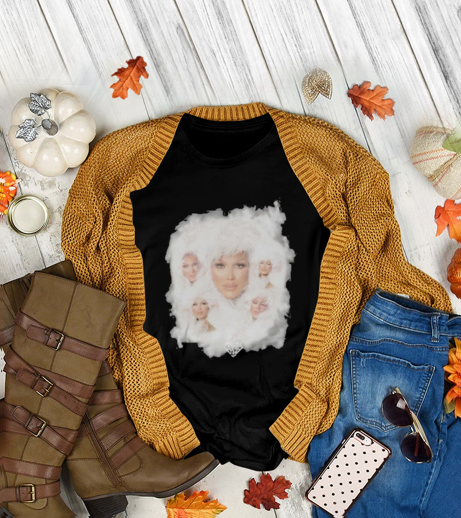 Drag Queen Crystal Envy Photo Collage Feathery Portrait Compilation T-Shirt
