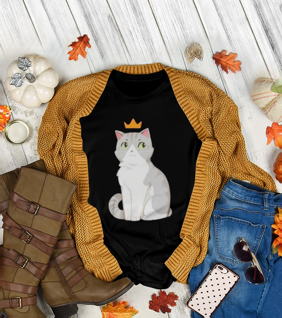 Goodtimeswithscar Jellie Cat with Crown T-Shirt