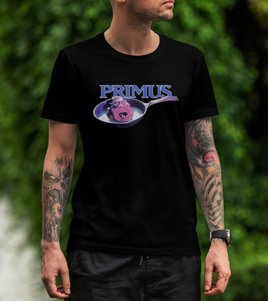 Primus Fizzle Fry Album Art Purple Character In Pan T-Shirt