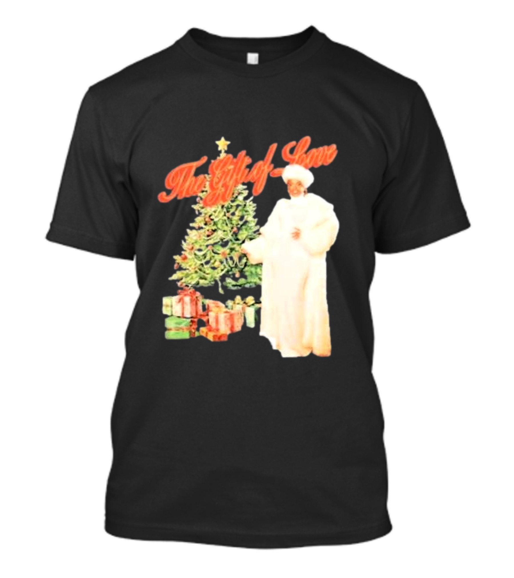 The Gift Of Love Christmas Tree Retro Style Jennifer Hudson T-Shirt