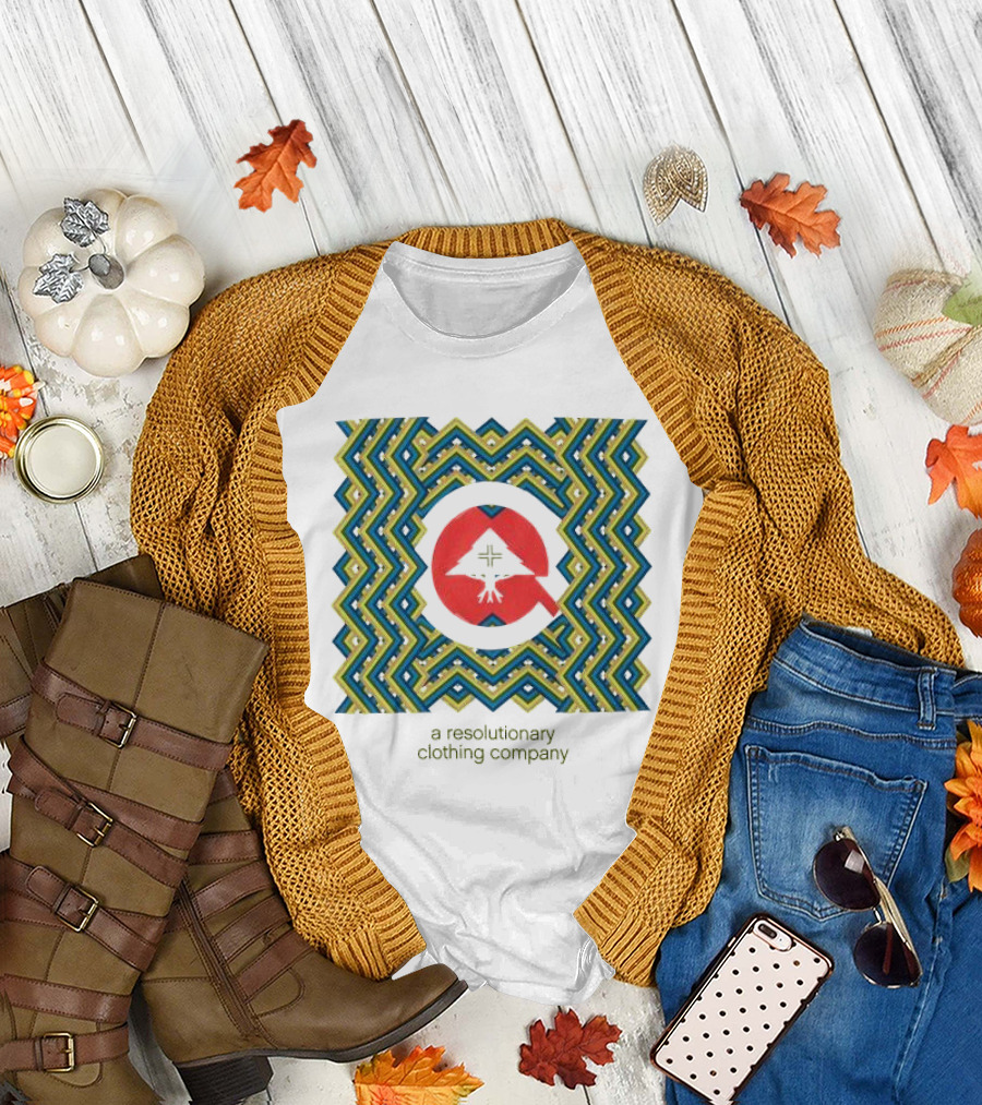 Tribesmen Cycle A Resolutionary Clothing Company Bold Geometric Pattern with Red White T-Shirt