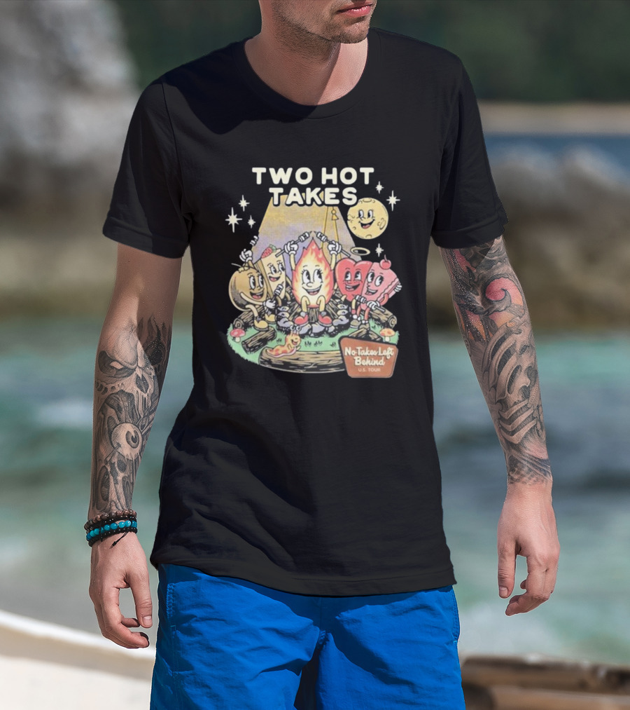 Two Hot Takes Campfire Characters No Takes Left Behind U.S. Tour T-Shirt