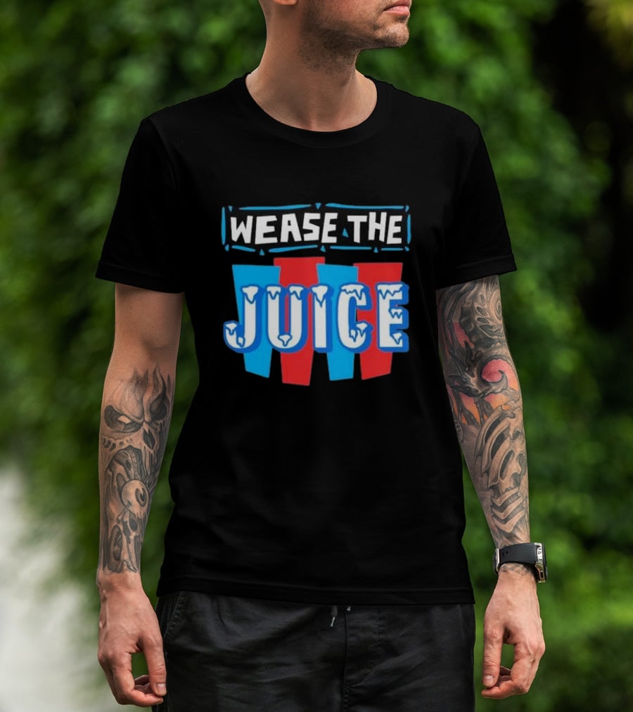 Wease The Juice 90s Style Retro Text T-Shirt