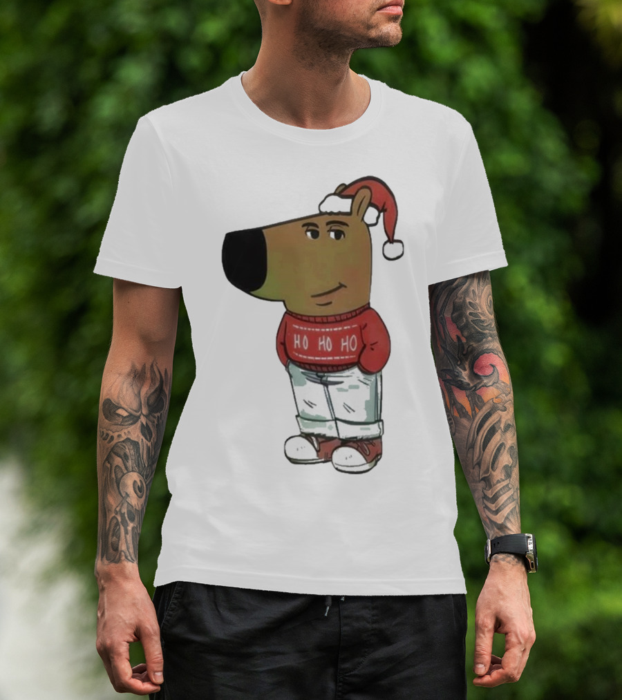 Ho Ho Ho Chill Guy Dog Christmas T-Shirt