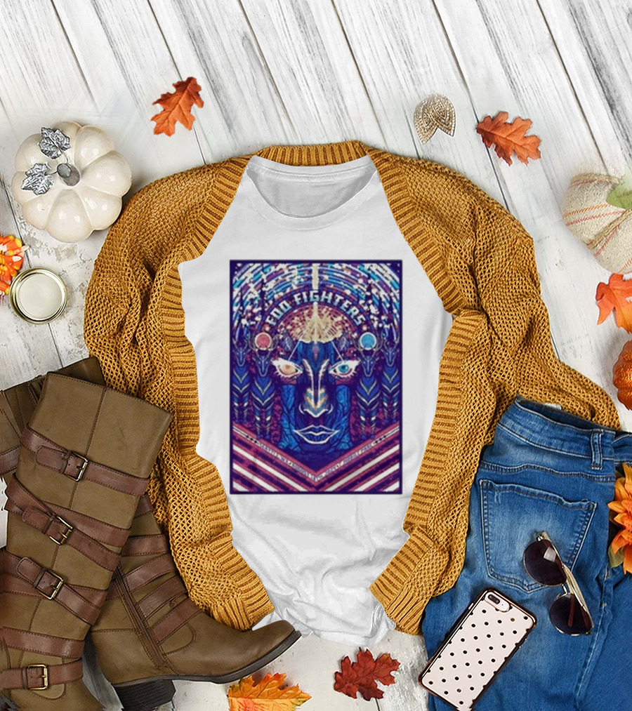 Foo Fighters Seattle August 18 Event 2024 Psychedelic Art Fan T-Shirt