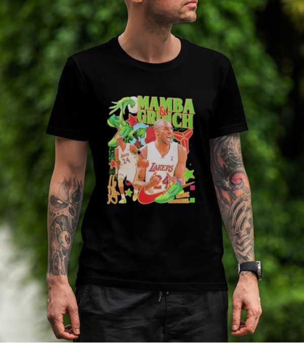 Mamba And Grinch Stole Christmas Kobe Bryant Lakers T-Shirt