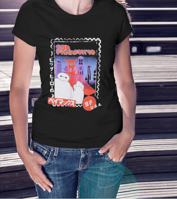 Disney Big Hero 6 Baymax San Fransokyo SF U.S.A T-Shirt