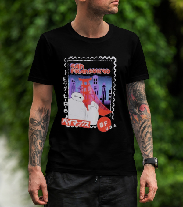 Disney Big Hero 6 Baymax San Fransokyo SF U.S.A T-Shirt