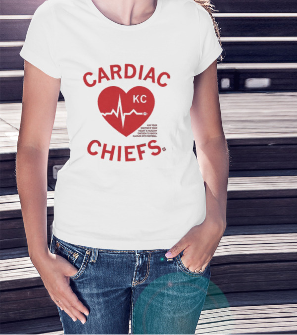 Cardiac Chiefs KC Heartbeat Kansas City Football T-Shirt