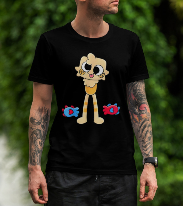 Dandy’s World Goob Costume For Kids And Adults Christmas Cartoon Character With Playful Fish Icons T-Shirt