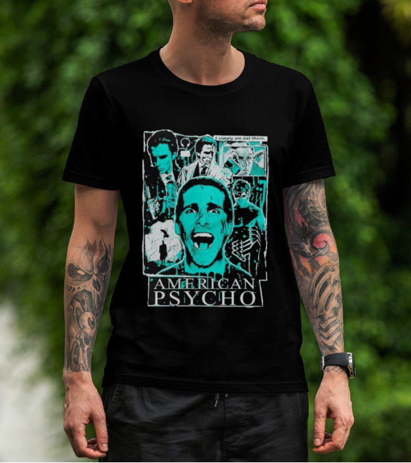 American Psycho Patrick Bateman I Simply Am Not There Collage T-Shirt