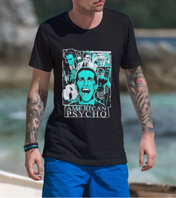 American Psycho Patrick Bateman I Simply Am Not There Collage T-Shirt