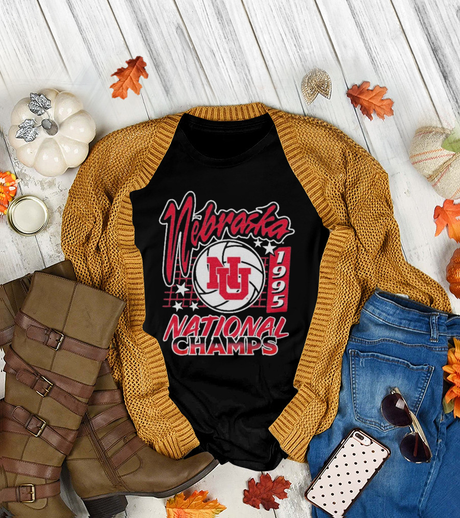 Nebraska Volleyball 1995 National Champs NU Volleyball T-Shirt