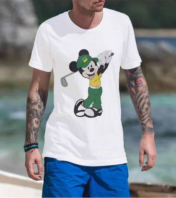 Mickey Mouse Golf Masters Tournament Iconic Swing T-Shirt
