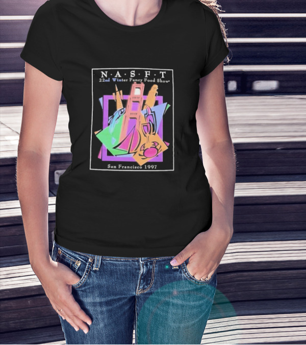 N.A.S.F.T. 22nd Winter Fancy Food Show San Francisco 1997 Black T-Shirt