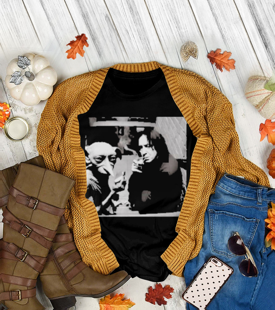 Dobby and Snape Smoking in T-Shirt