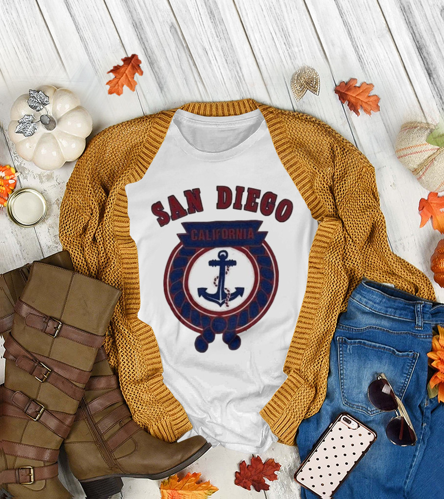 San Diego California Anchor Emblem T-Shirt
