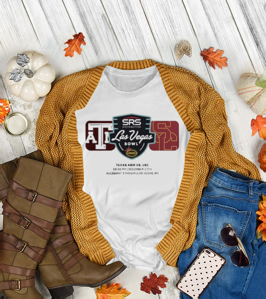 Texas A&M Aggies vs USC Trojans Las Vegas Bowl December 27th 2024 Allegiant Stadium NV T-Shirt