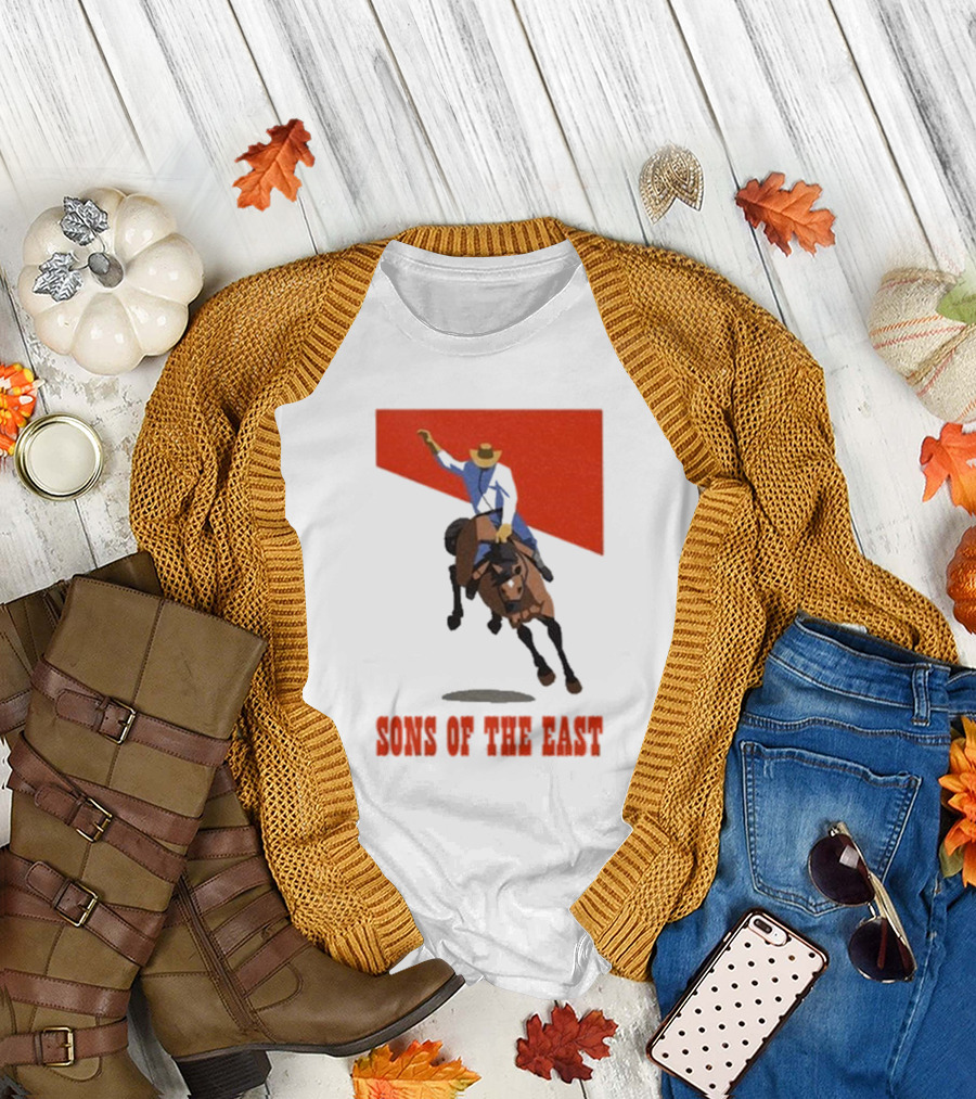 Sons of the East Cowboy Riding Bucking Horse T-Shirt