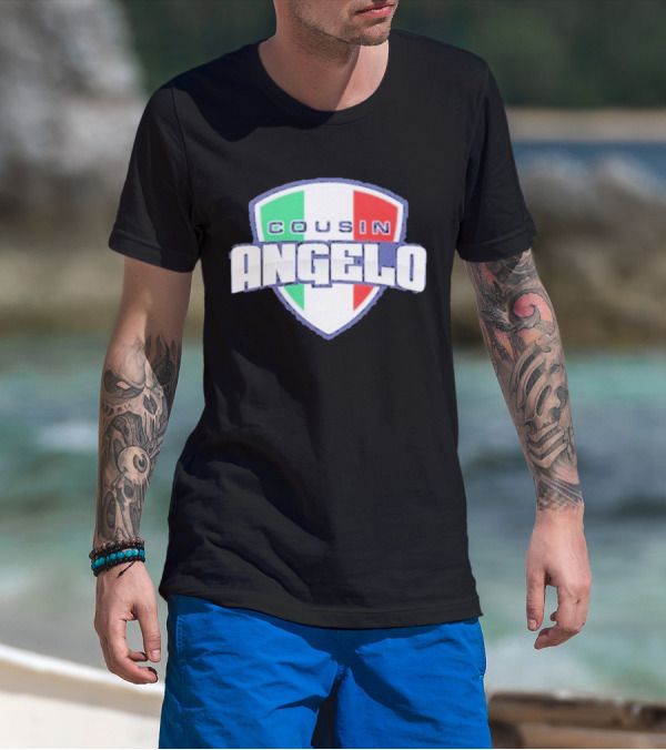 Cousin Angelo Italian Shield Tricolor T-Shirt